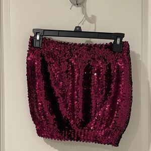 Sequin Mini Skirt - Pink